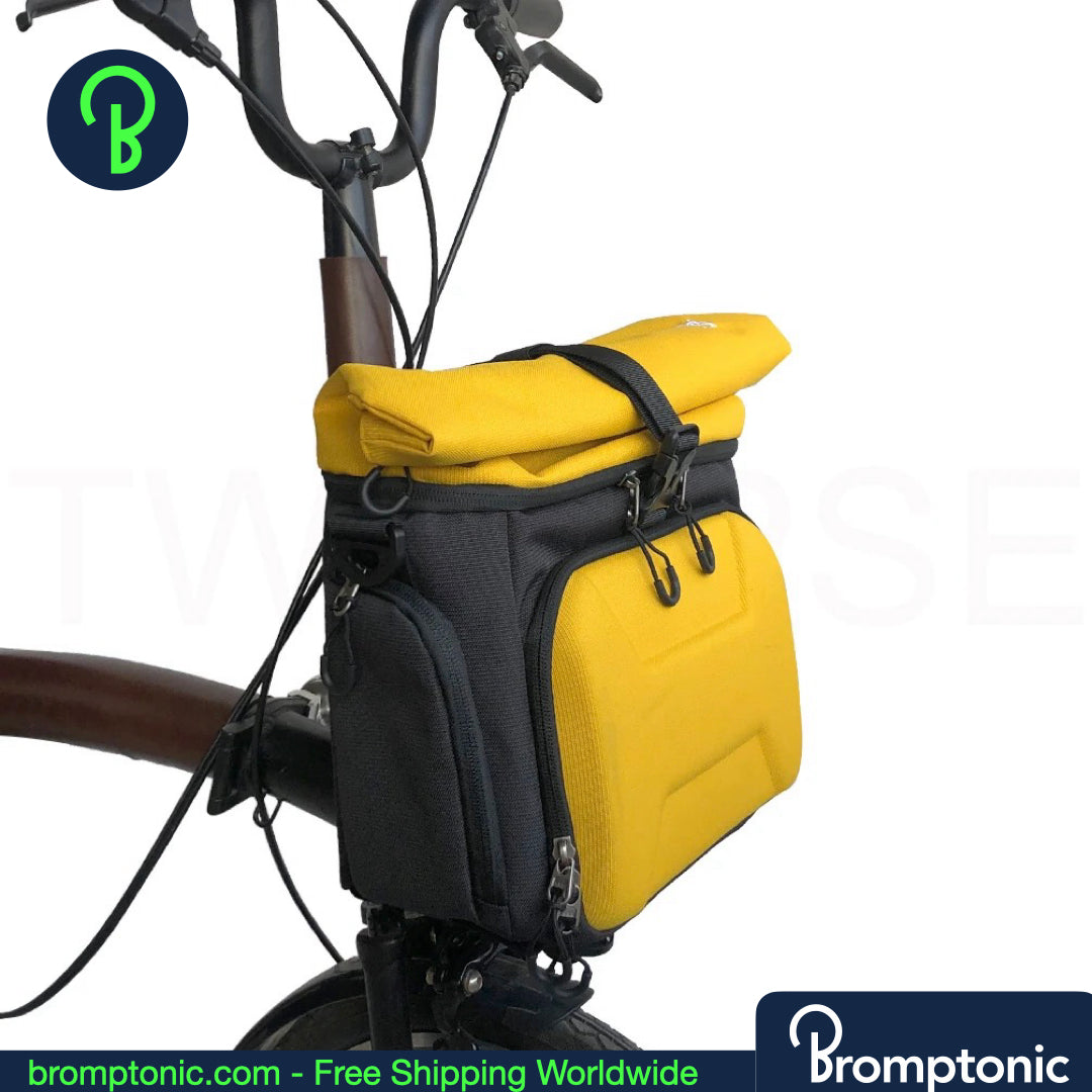 Brompton Roll-Top Voortas - 12,6L Uitbreidbare Hard-Shell Forensentas (A/C/G/P/T Lijn)