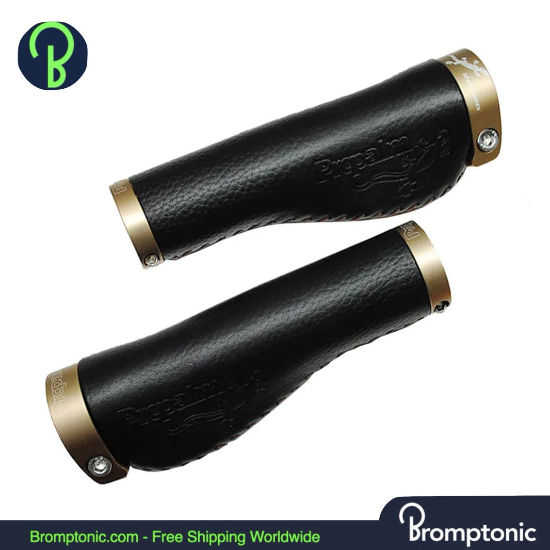 Brompton Leren Handvatten - Ergonomisch Lock-On Ontwerp