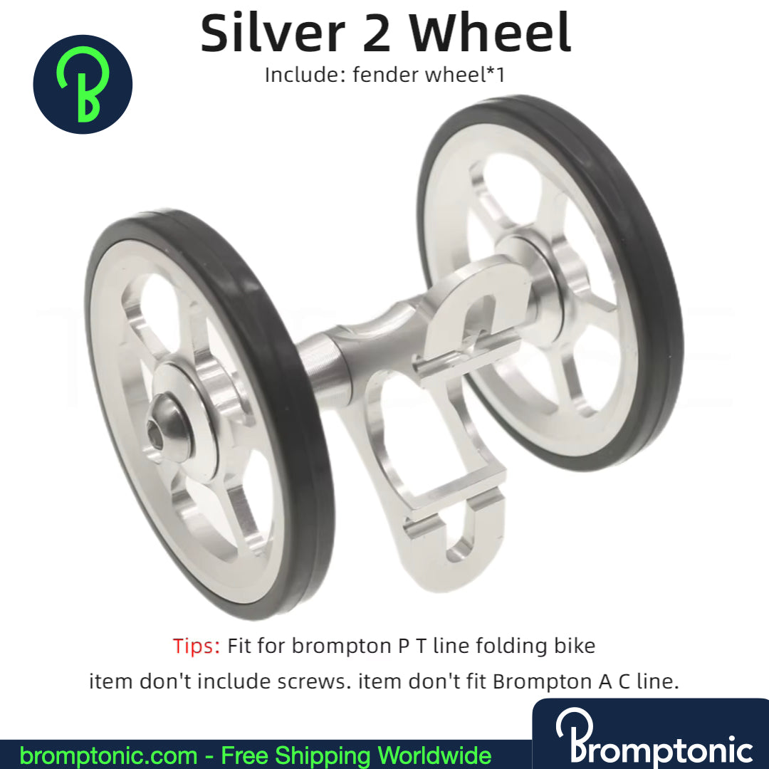 Brompton spatbord Easywheel - Dubbel CNC wiel voor P Line & T Line (met spatbord)