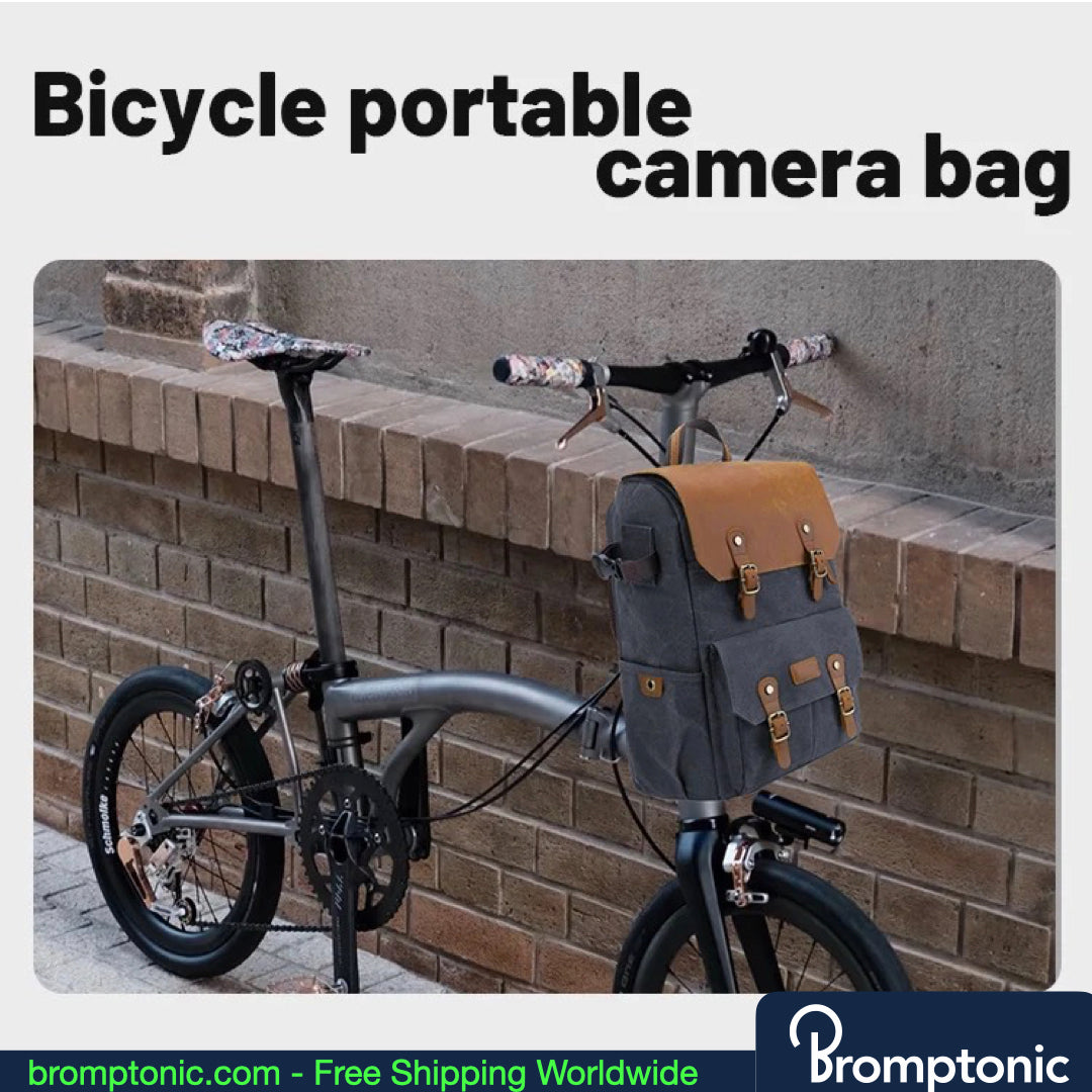 Brompton Camera Rugzak - Vintage Canvas DSLR Fotografietas met Draagframe vooraan (A/C/G/P/T Lijn)