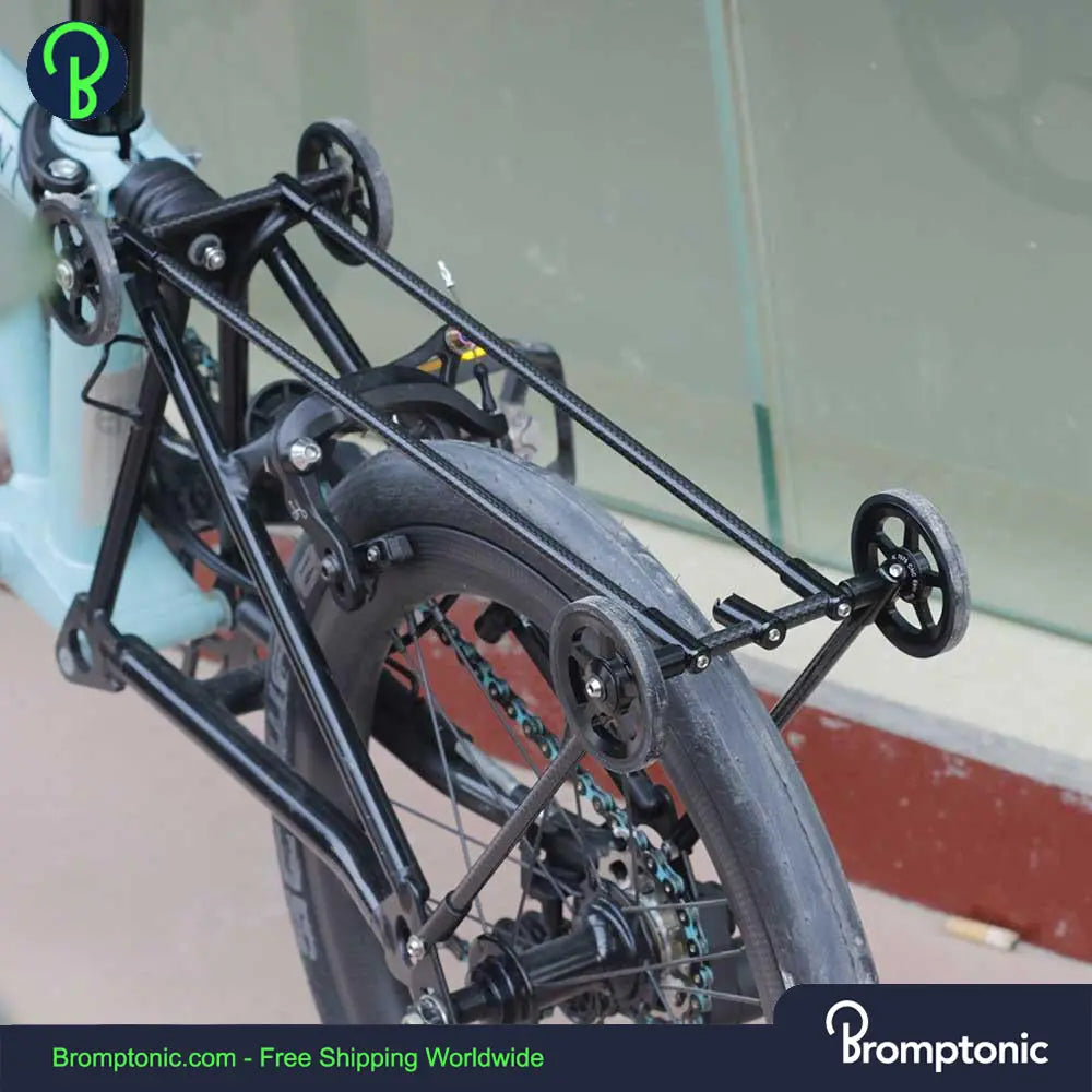 Ultralicht Carbon Mini Achterdrager voor Brompton Bromptonic
