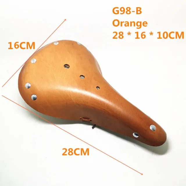 Vintage Retro Leather Seat For Brompton Bromptonic