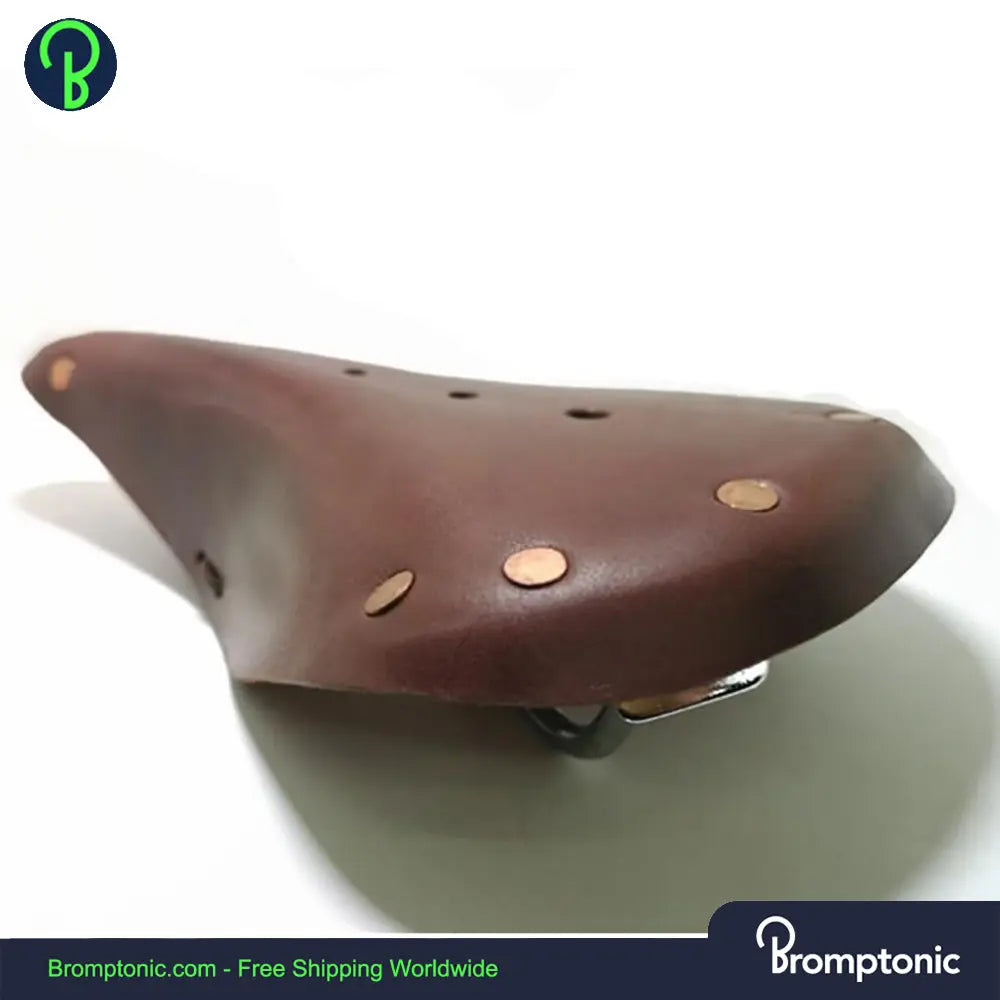 Vintage Retro Leather Seat For Brompton Bromptonic