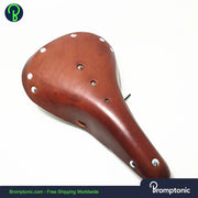 Vintage Retro Leather Seat For Brompton Bromptonic